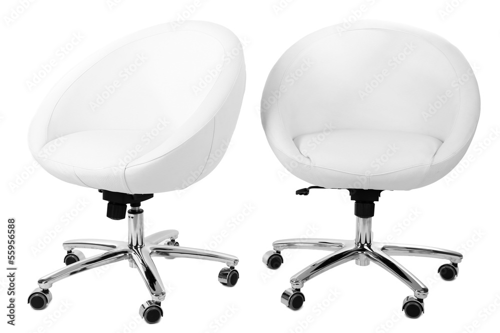 White chairs isolated on white White chairs isolated on white