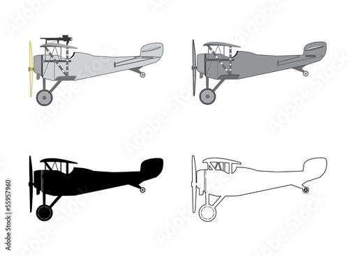 Model Airplane Retro Biplane.