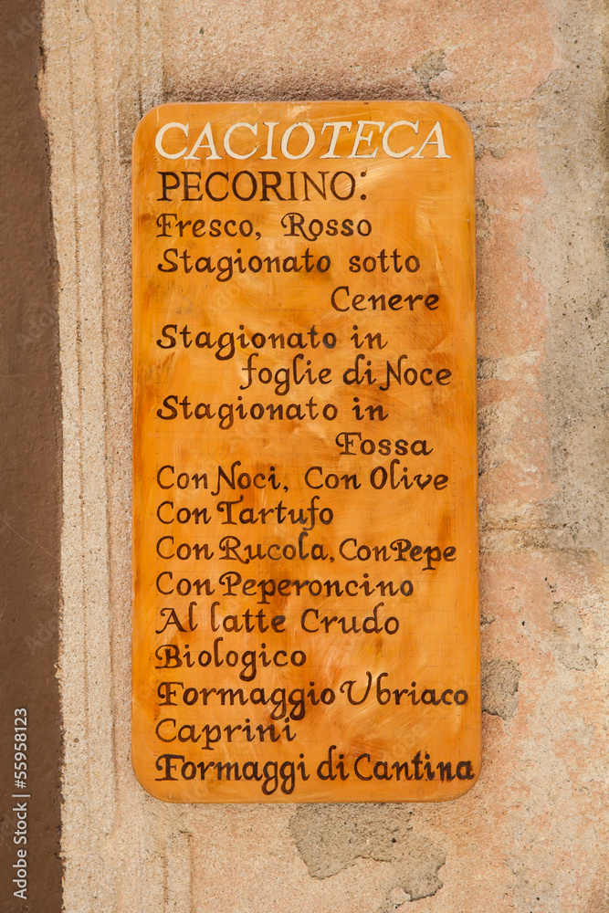 Fototapeta premium Italian Cacioteca