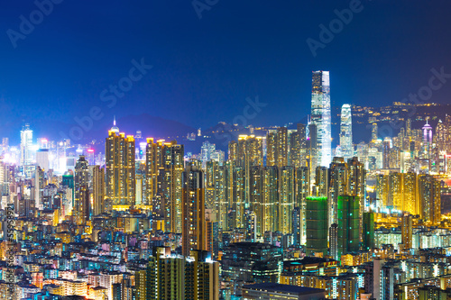 Kowloon downtown district in Hong Kong