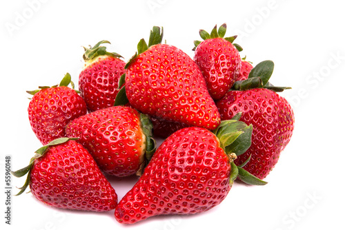 pile of ripe red strawberries