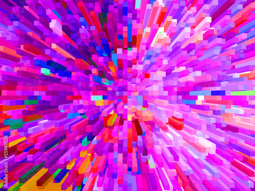 Multi-coloured explosion