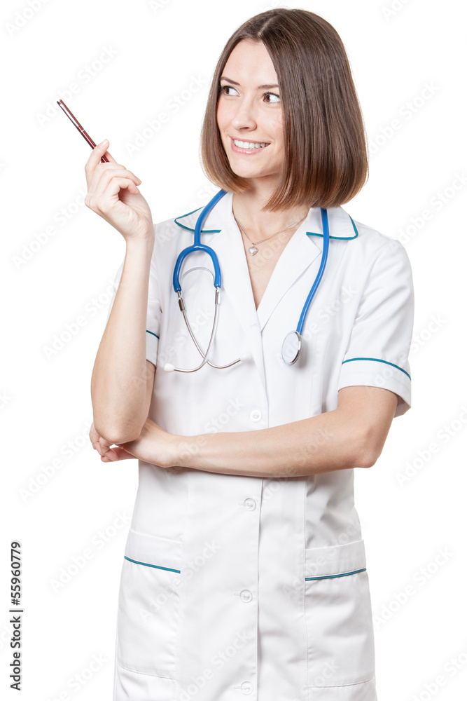 beautiful brunette woman medical worker beautiful brunette woman medical worker