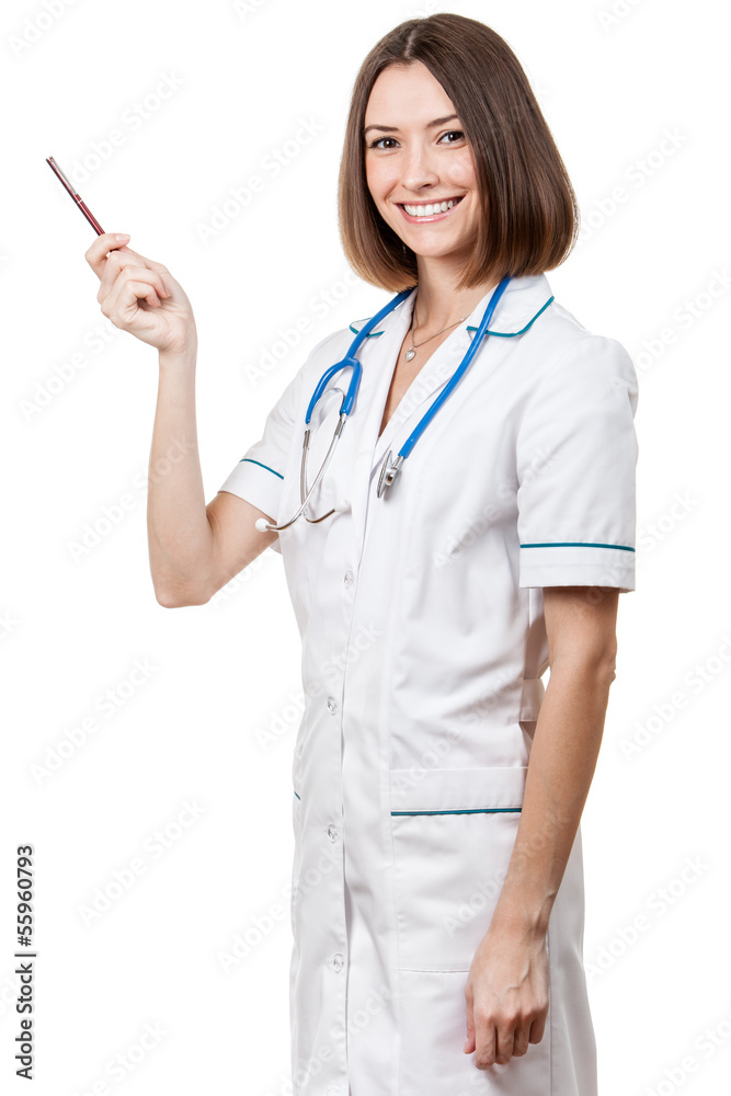beautiful brunette woman medical worker beautiful brunette woman medical worker