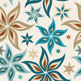 Decorative  floral background with flowers - seamless pattern