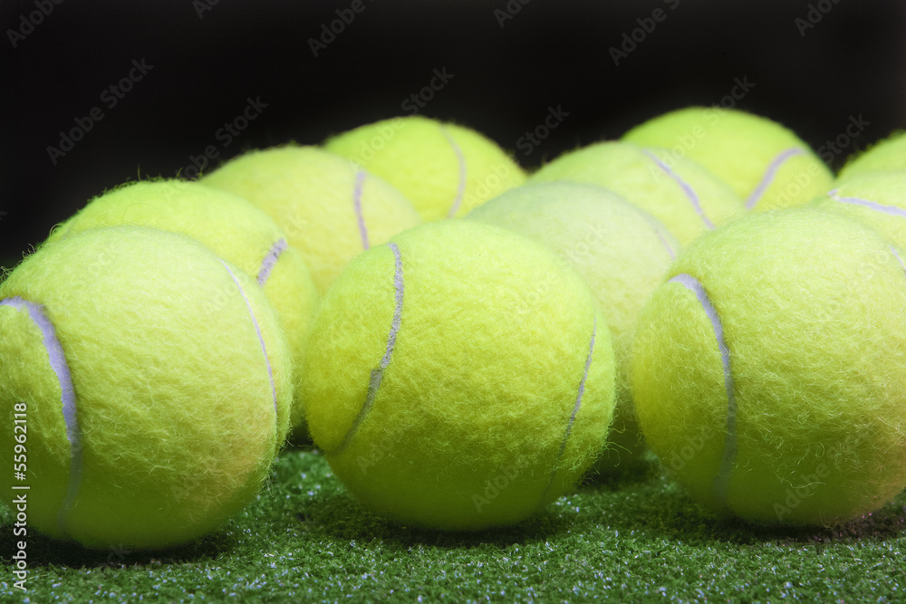Plenty of tennis Balls. Sport Concept