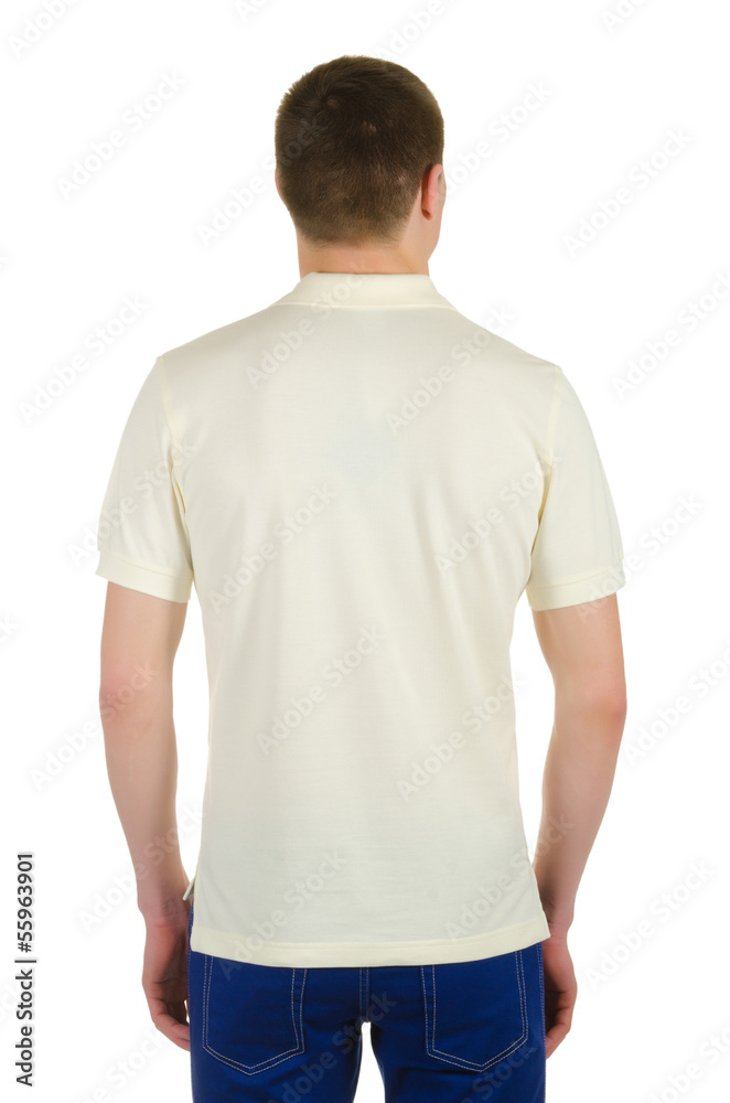 Male t-shirt isolated on the white background