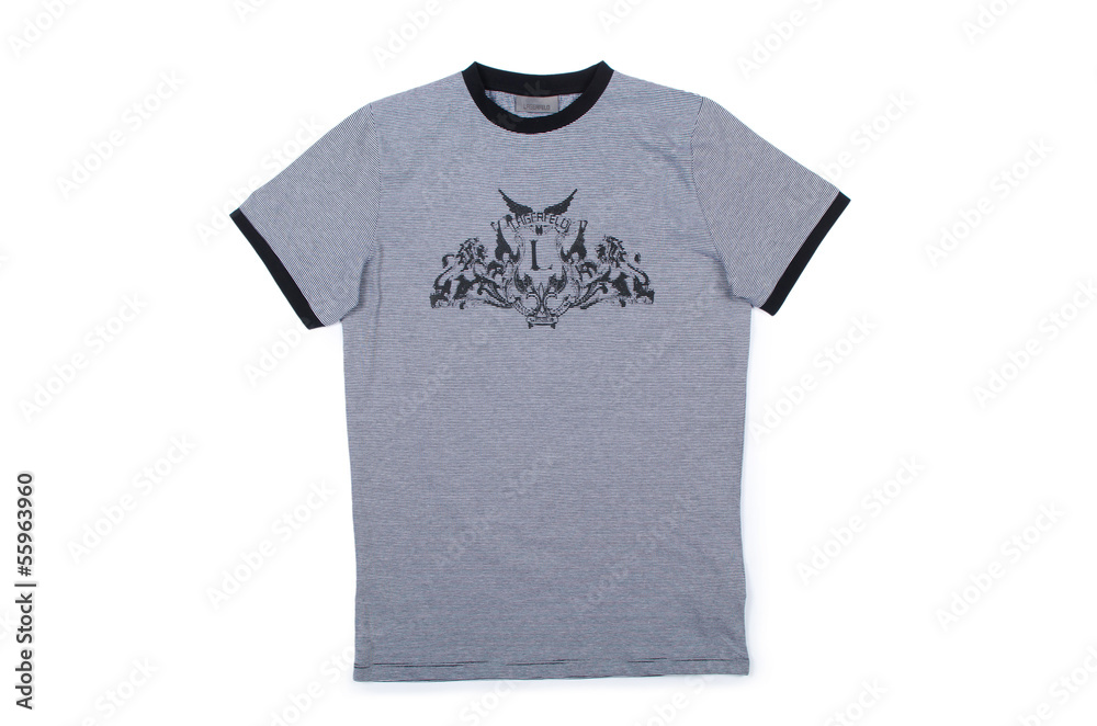 Male t-shirt isolated on the white background