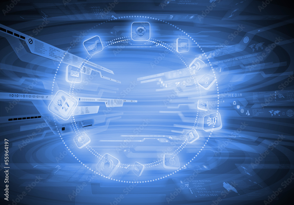 Obraz premium Digital globe image