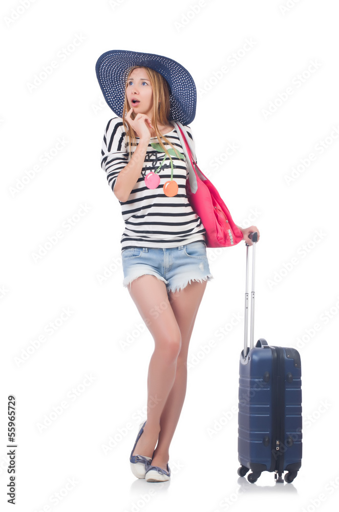 Young woman preparing for vacation Young woman preparing for vacation