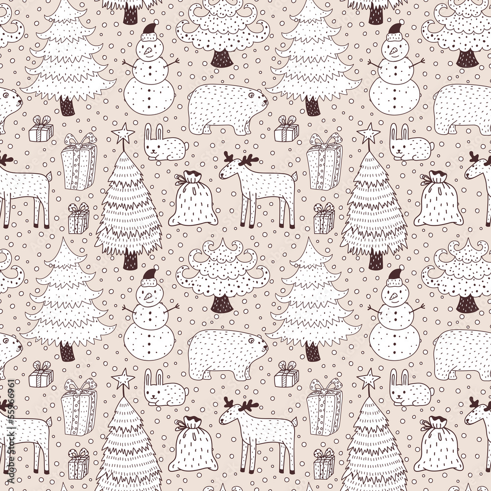 Christmas seamless pattern Christmas seamless pattern