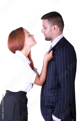 Businesswoman. redhead. Seductive businesswoman