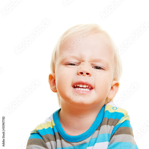 Slika na platnu Kleines Kind schaut wütend
