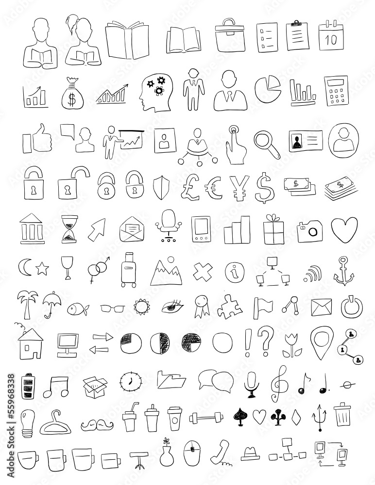 Set of various icons Set of various icons