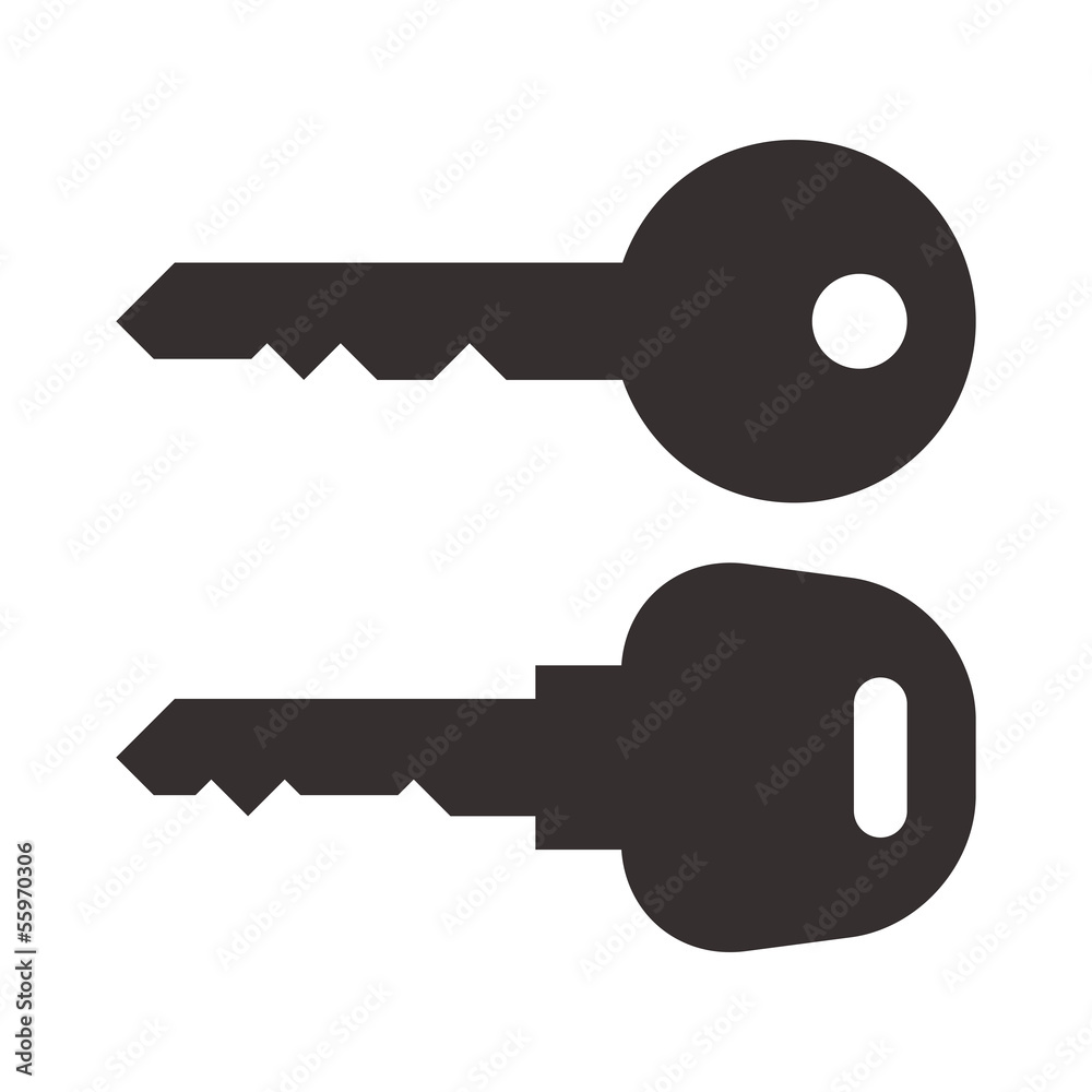 Key and car key symbols Key and car key symbols