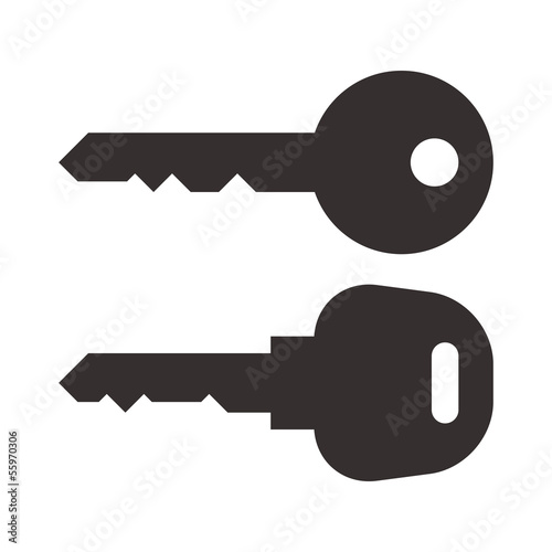 Key and car key symbols