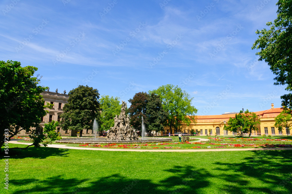 Schloss garten in Summer in Erlangen, Germany