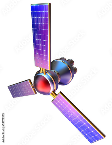 Fototapeta Naklejka Na Ścianę i Meble -  3D model of an artificial satellite of the Earth