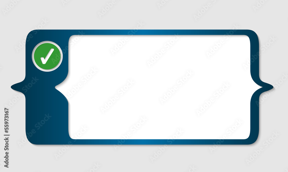 blue text box with square brackets and check box blue text box with square brackets and check box