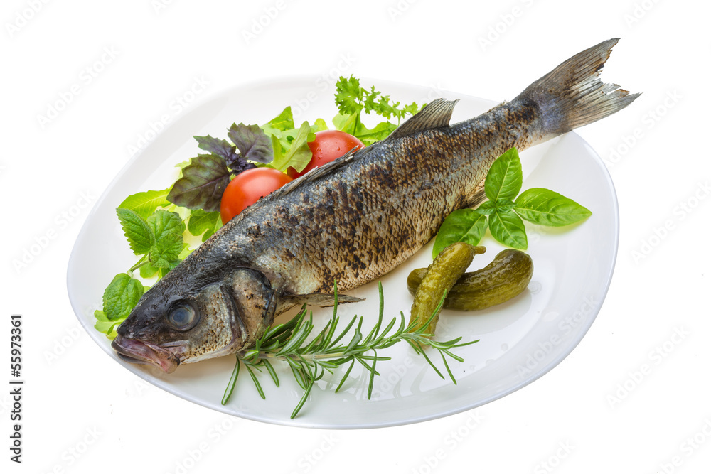 Roasted seabass