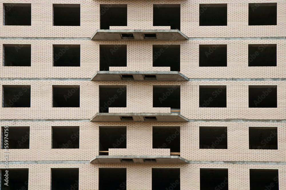 Wall of the house under construction