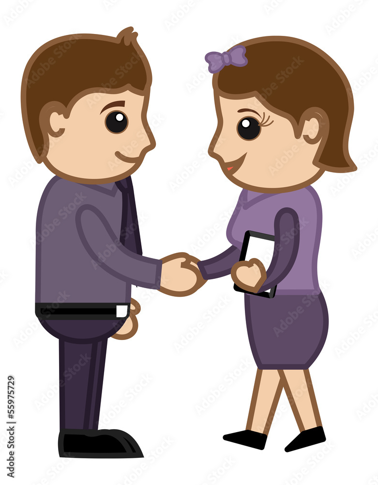 Business Partners - Business Cartoons Vectors