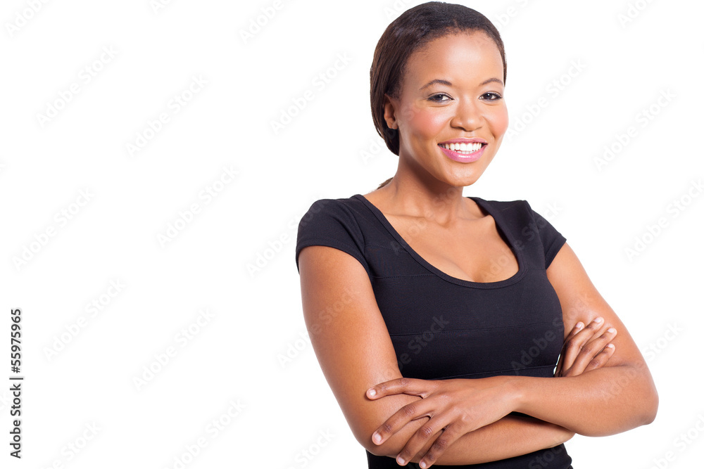 african american businesswoman with arms folded african american businesswoman with arms folded