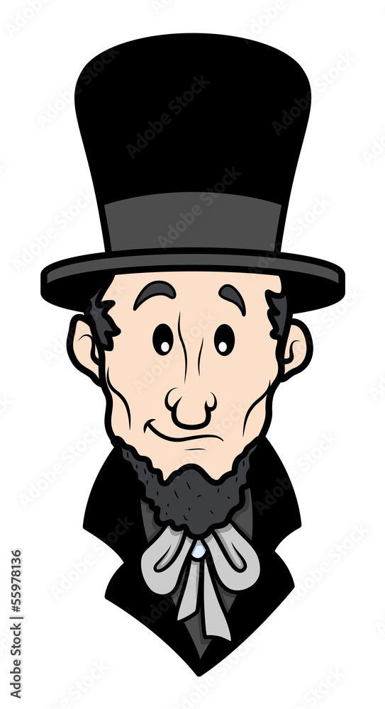 Abraham Lincoln Cartoon Vector Character