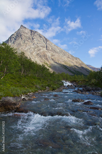 River under the mountain