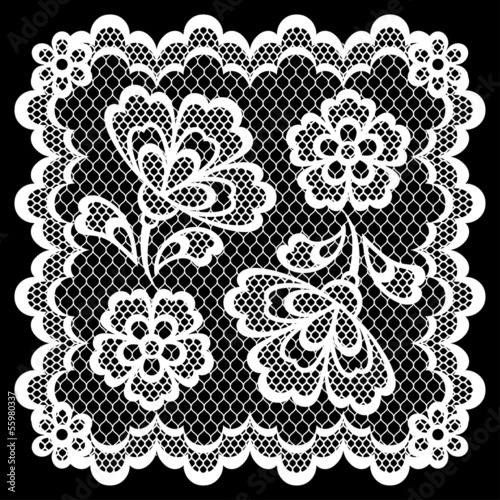 Vintage lace frame, abstract ornament. Vector texture.