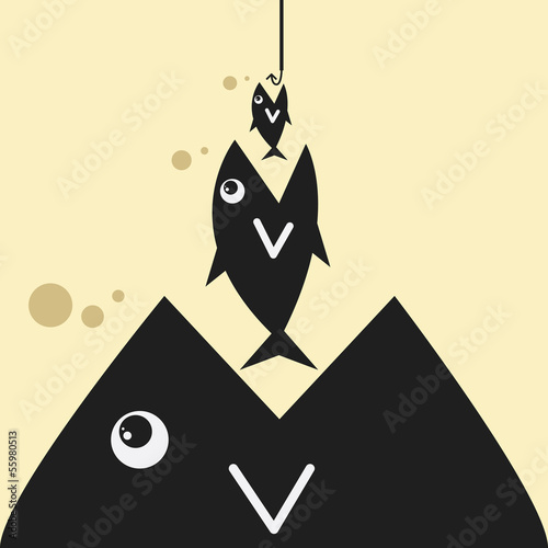big fish with bait