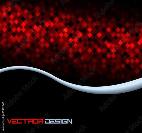 Abstract background, red glittering mosaic