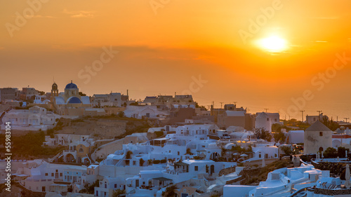 Sunset Over Oia Santorini © Ian Woolcock