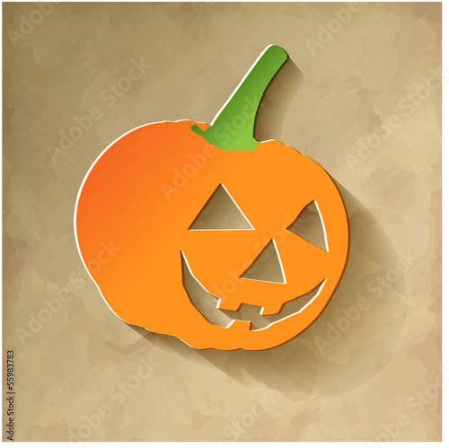 Halloween Pumpkin Origami Papier Bunt Vintage
