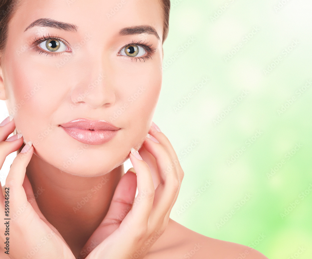 Beautiful asian woman against abstract background Beautiful asian woman against abstract background