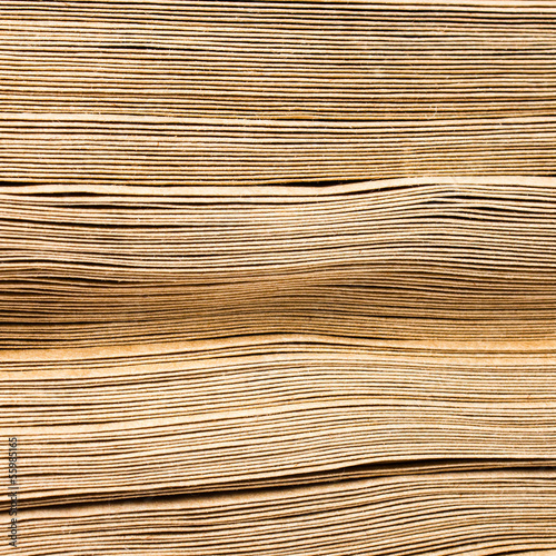 Side View Of Huge Stack of Recycled Paper envelopes close up. Bu