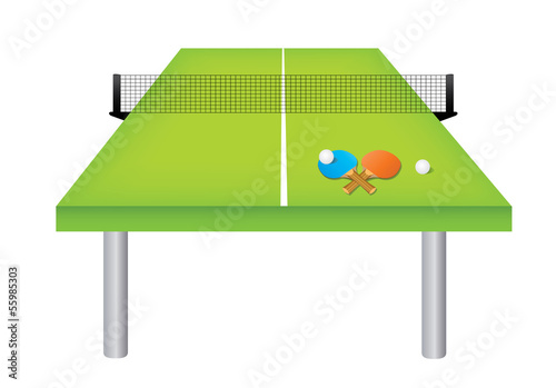 Table tennis table and equipment