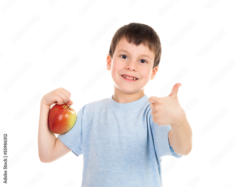 boy with apple boy with apple