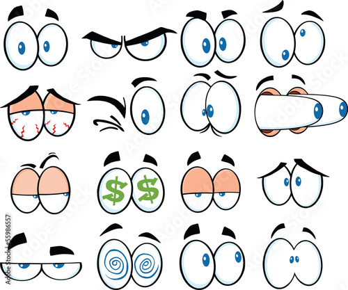 Cartoon Funny Eyes. Set Collection