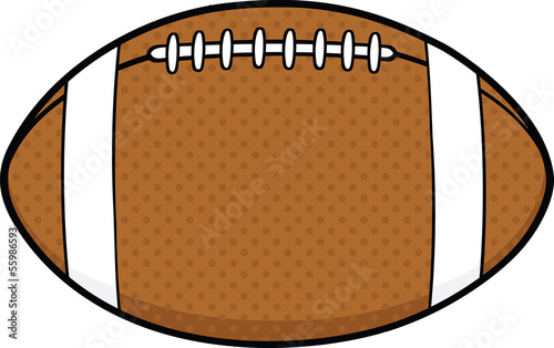 American Football Ball Cartoon Illustration