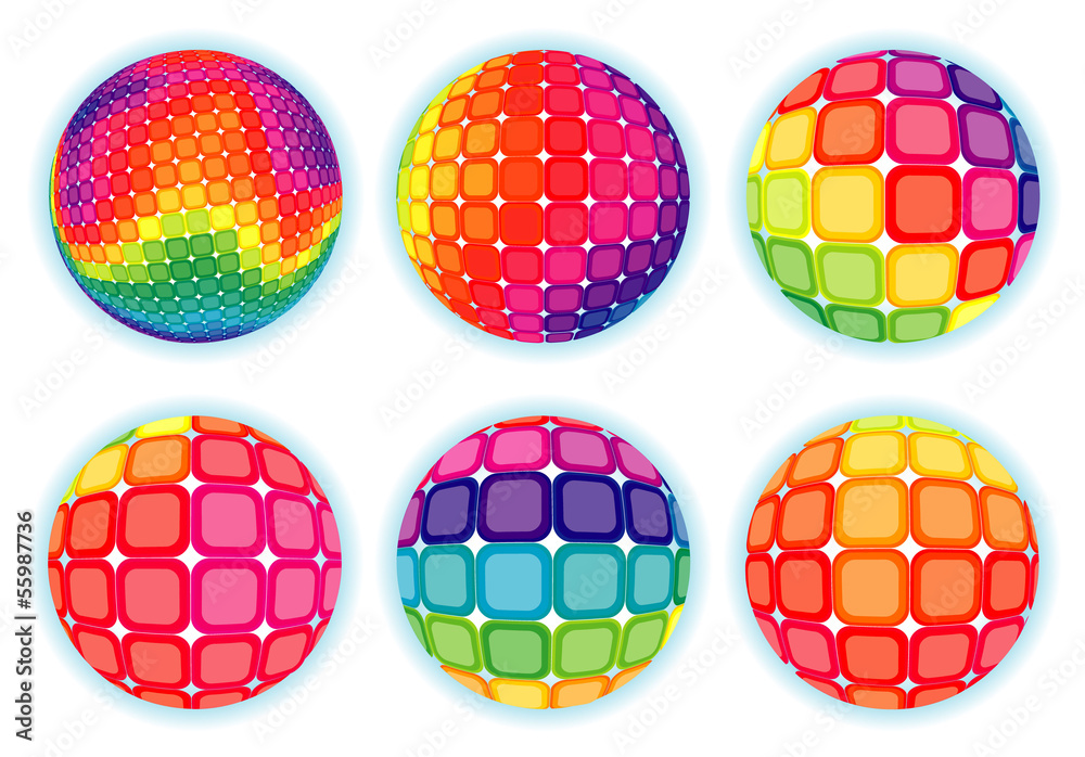 Rainbow spheres. Vector. Rainbow spheres. Vector.