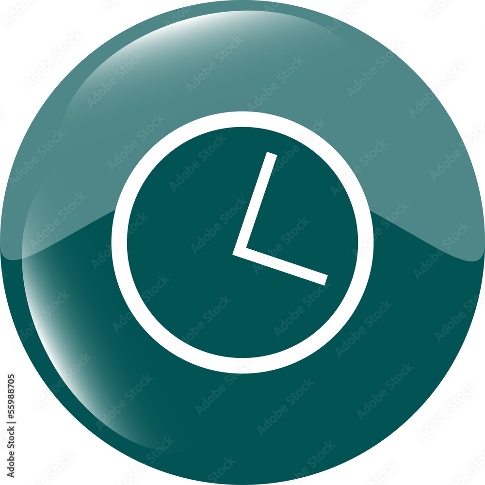 History icon on glossy green round button History icon on glossy green round button