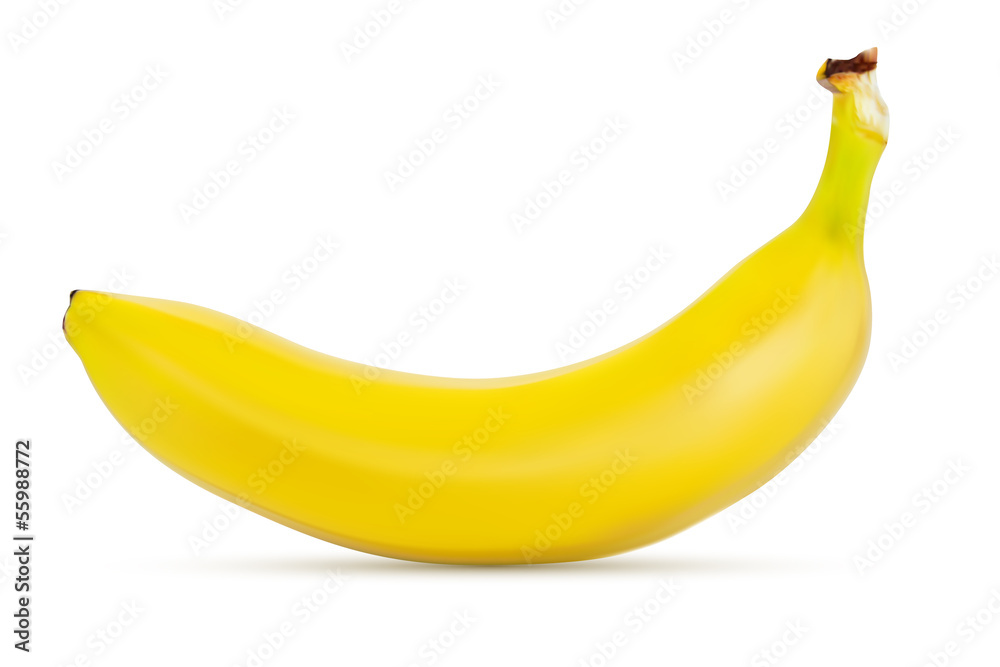 Banana studio shot isolated on white background