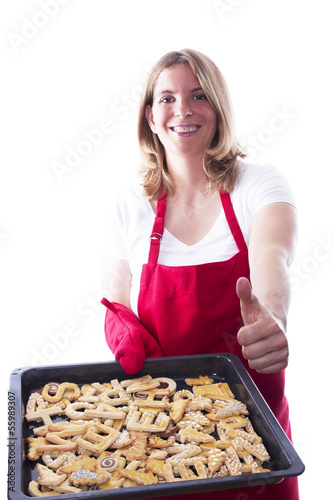 Happy Woman Baking photo