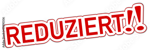 Reduziert Button Sticker rot  #130908-svg04