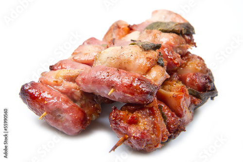 skewers isolated on a white background