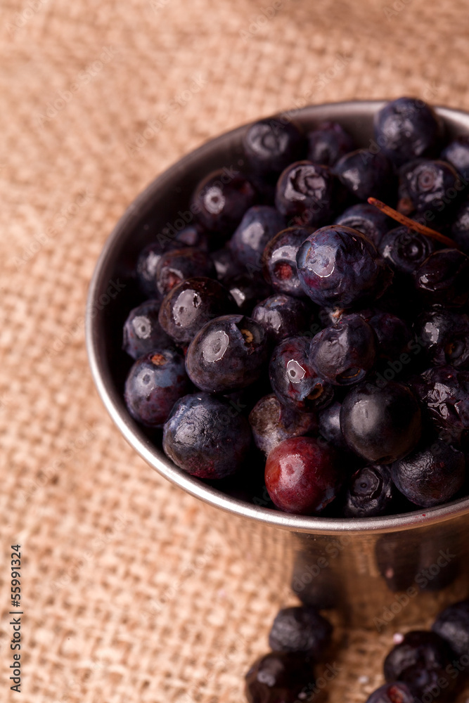 fresh fruity blueberries on a linen background fresh fruity blueberries on a linen background