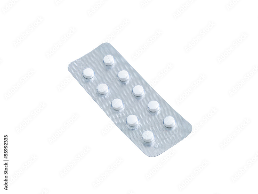 Packs of pills isolated Packs of pills isolated