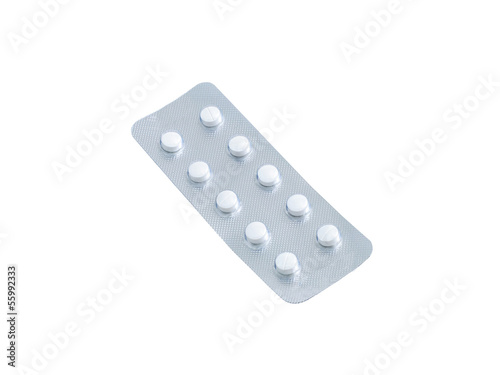 Packs of pills isolated