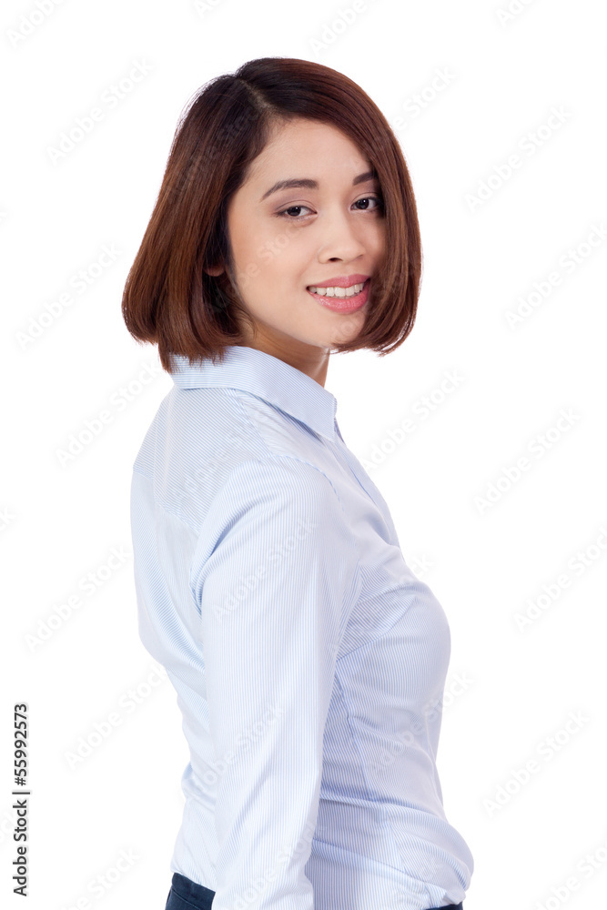 junge erwachsene geschäftsfrau portrait isoliert junge erwachsene geschäftsfrau portrait isoliert